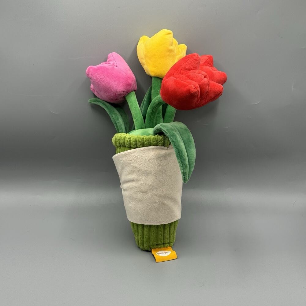 Gigglescape Tulip Bouquet Plush 13" Stuffed Toy - Picture 3 of 5